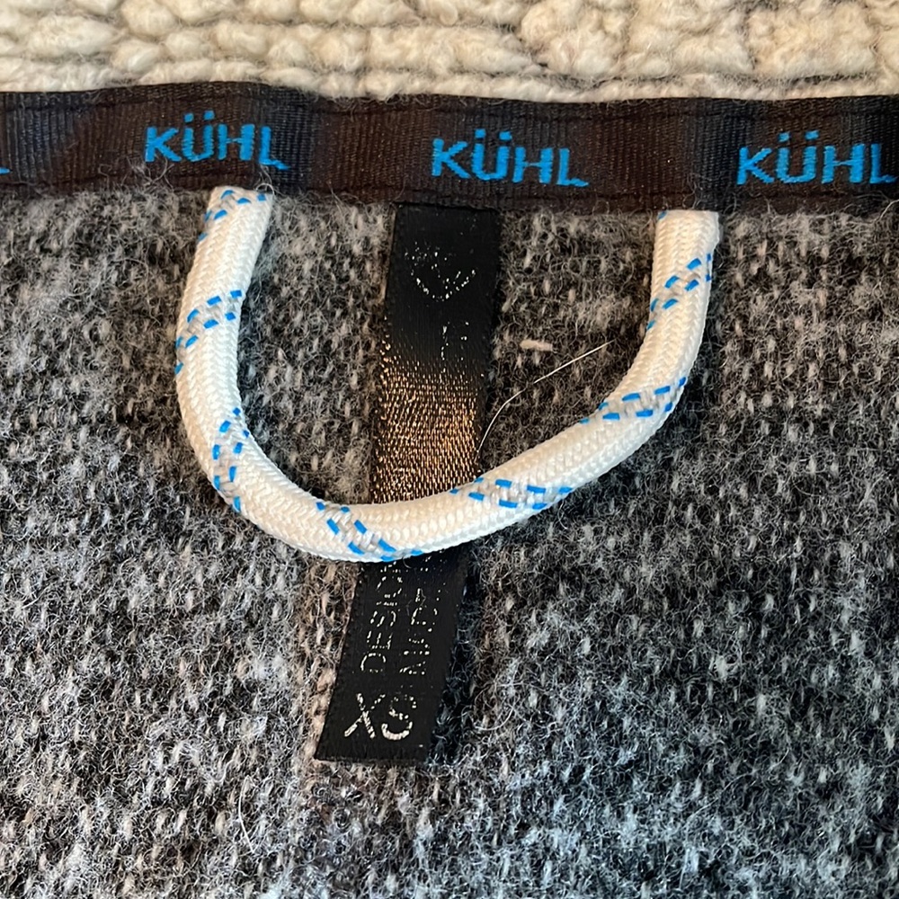 White and grey wool zip sweater - Picture 2 of 3